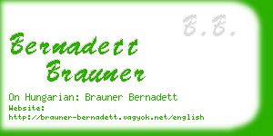 bernadett brauner business card